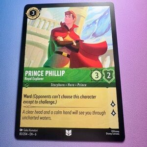 prince phillip [sleeping beauty] - 83/204 (uncommon) — lorcana: azurite sea